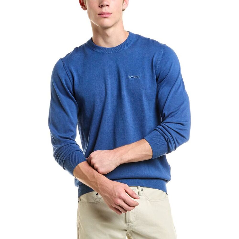 Gas Mens  Crewneck Sweater, Blue